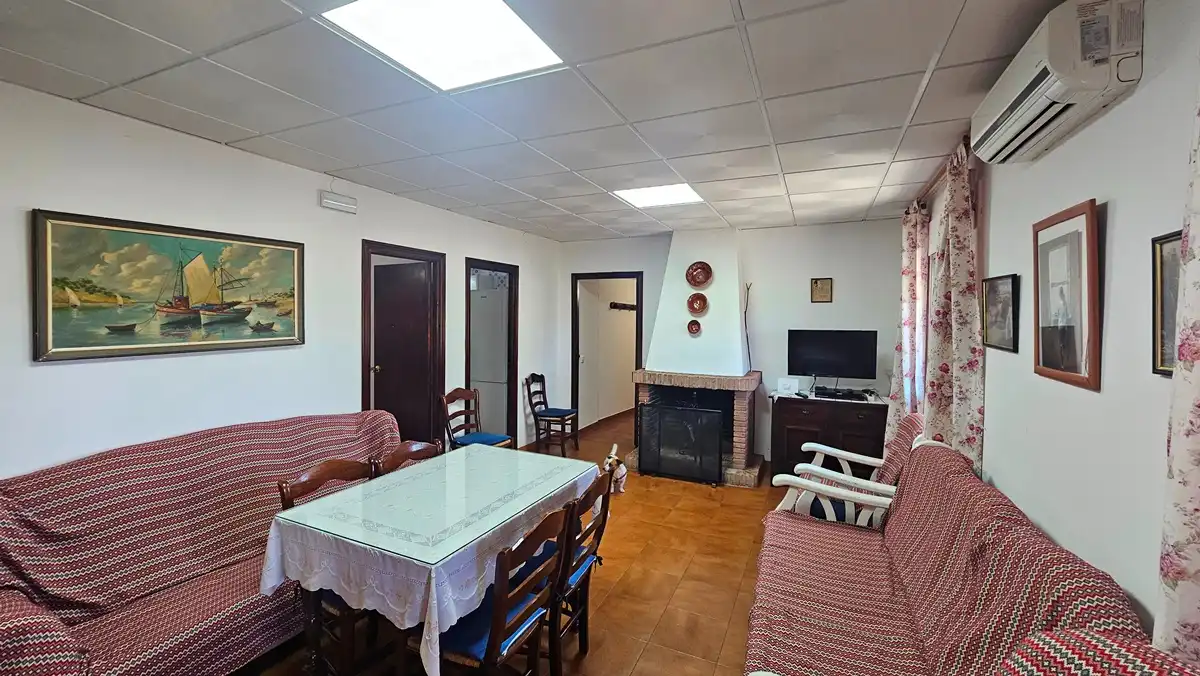Sala de estar de Casa o chalet en venta en Higuera de la Sierra con Aire acondicionado, Jardín privado y Terraza