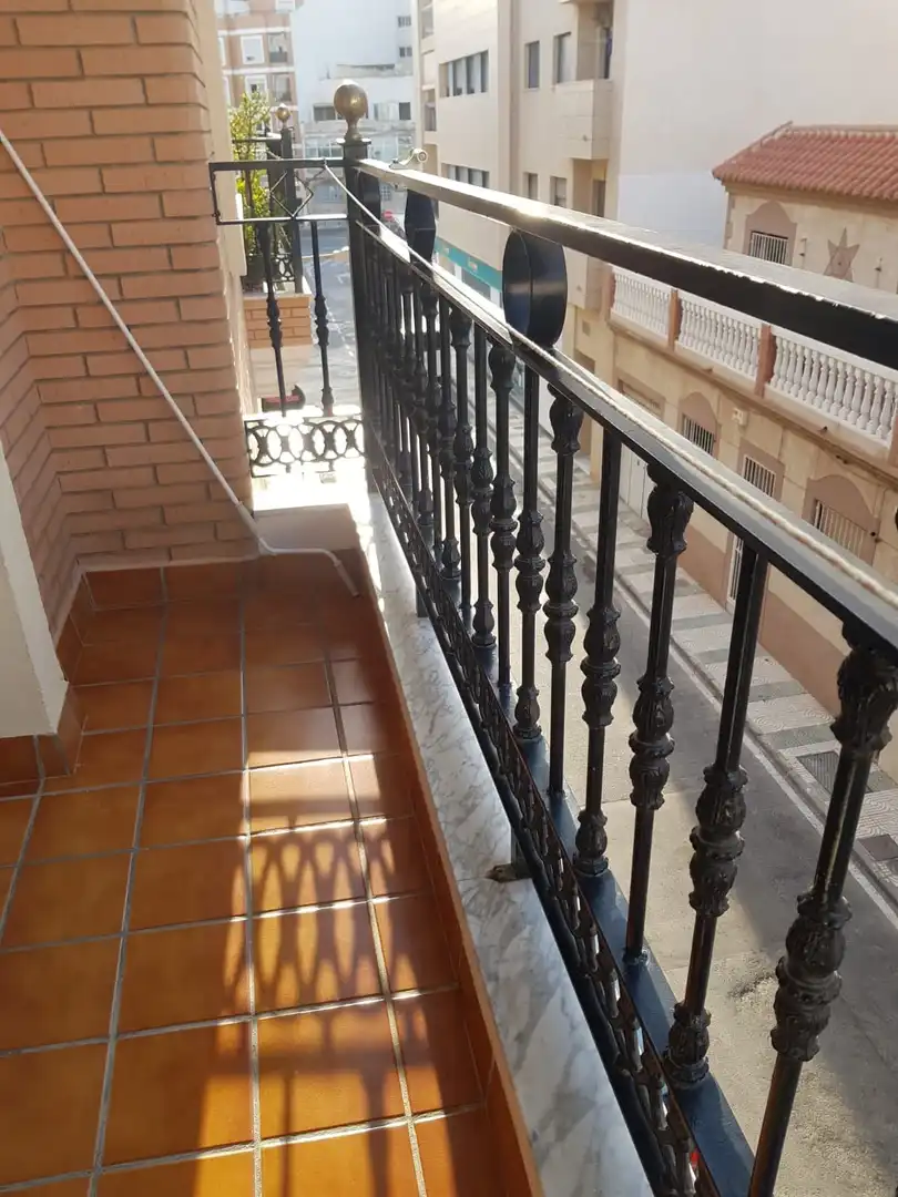 Balcony of Flat for rent in Roquetas de Mar  with Air Conditioner, Heating and Furnished