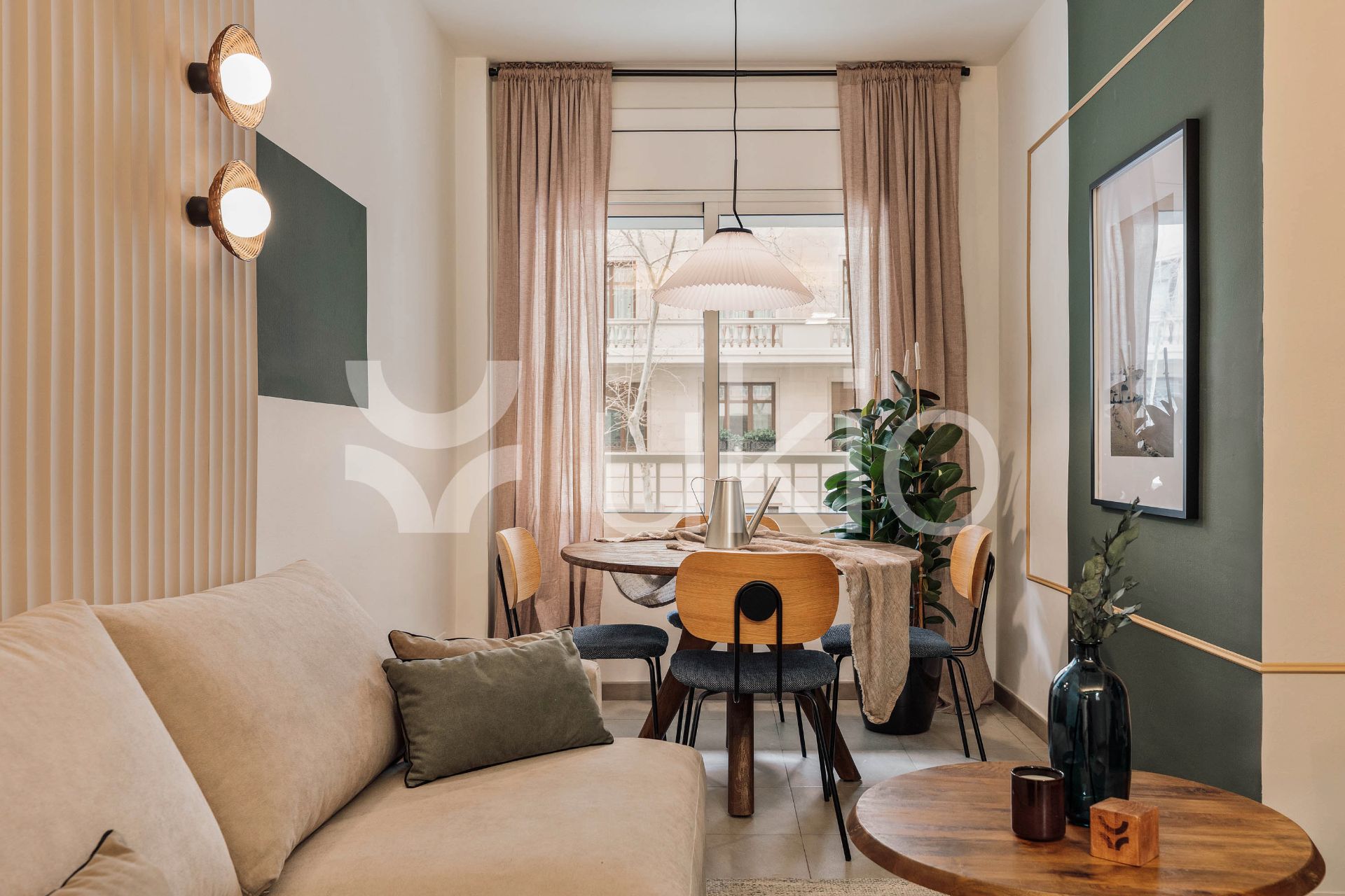 Living room of Apartment to rent in  Barcelona Capital  with Air Conditioner, Heating and Furnished