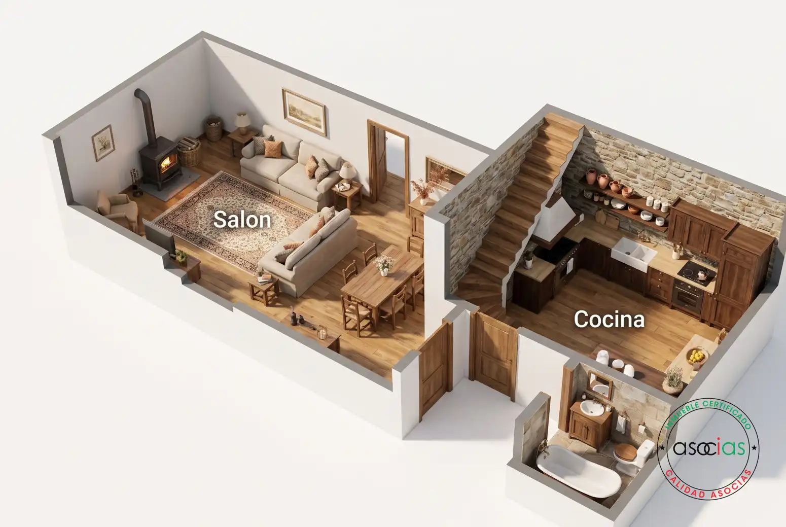 Sala de estar de Casa o chalet en venta en Quirós con Calefacción