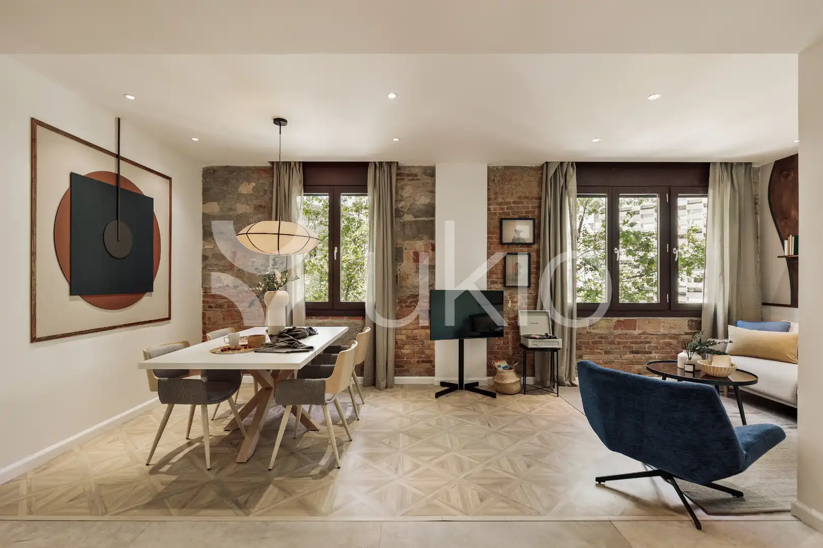 Sala d'estar de Apartament de lloguer en Barcelona amb Aire condicionat, Calefacció i Moblat