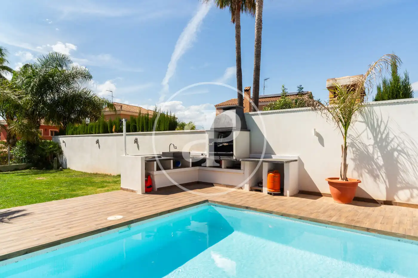 Piscina de Casa o chalet en venta en Riba-roja de Túria con Aire acondicionado, Calefacción y Jardín privado