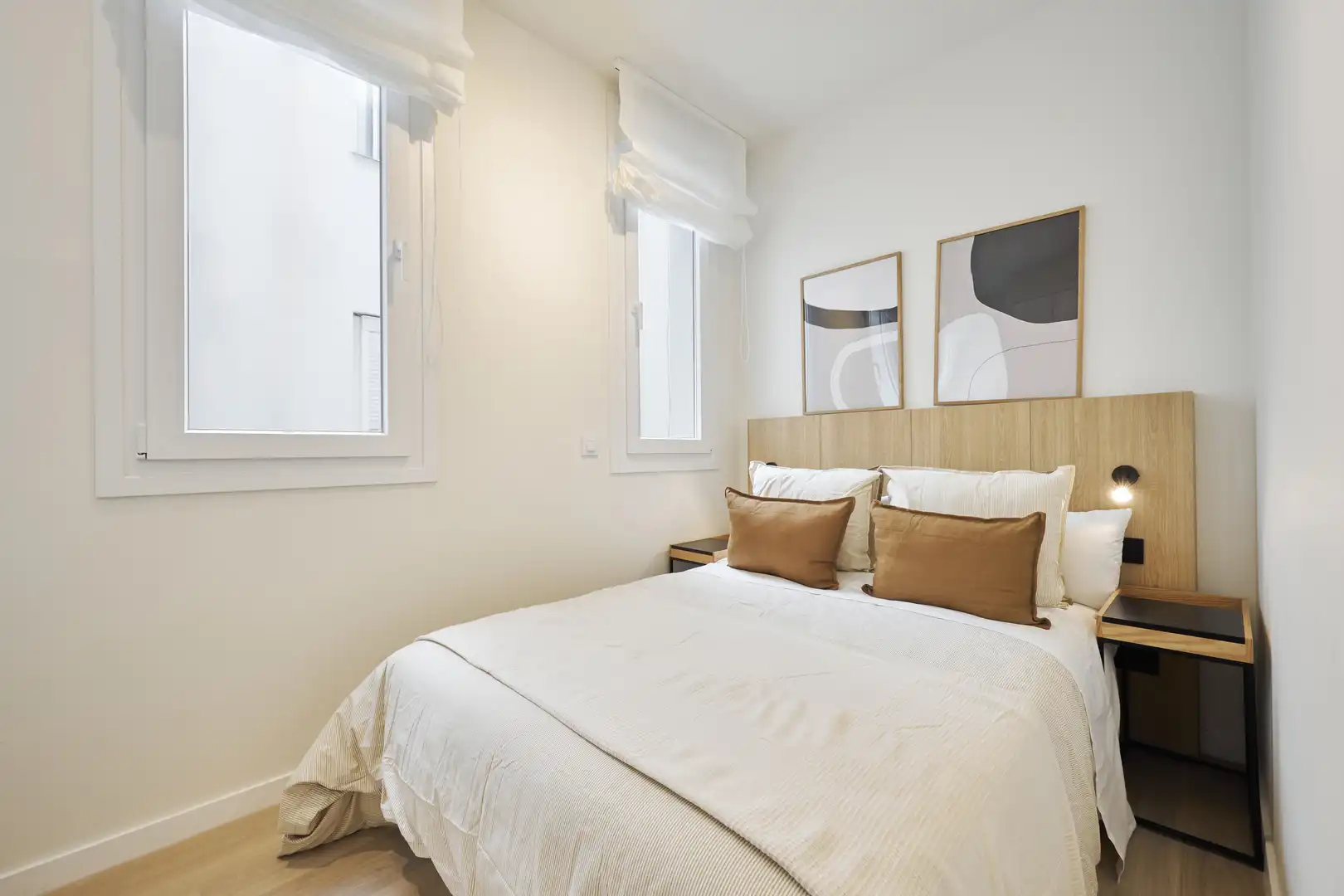 Schlafzimmer von Wohnung zur Miete in Madrid mit Klimaanlage und Balkon