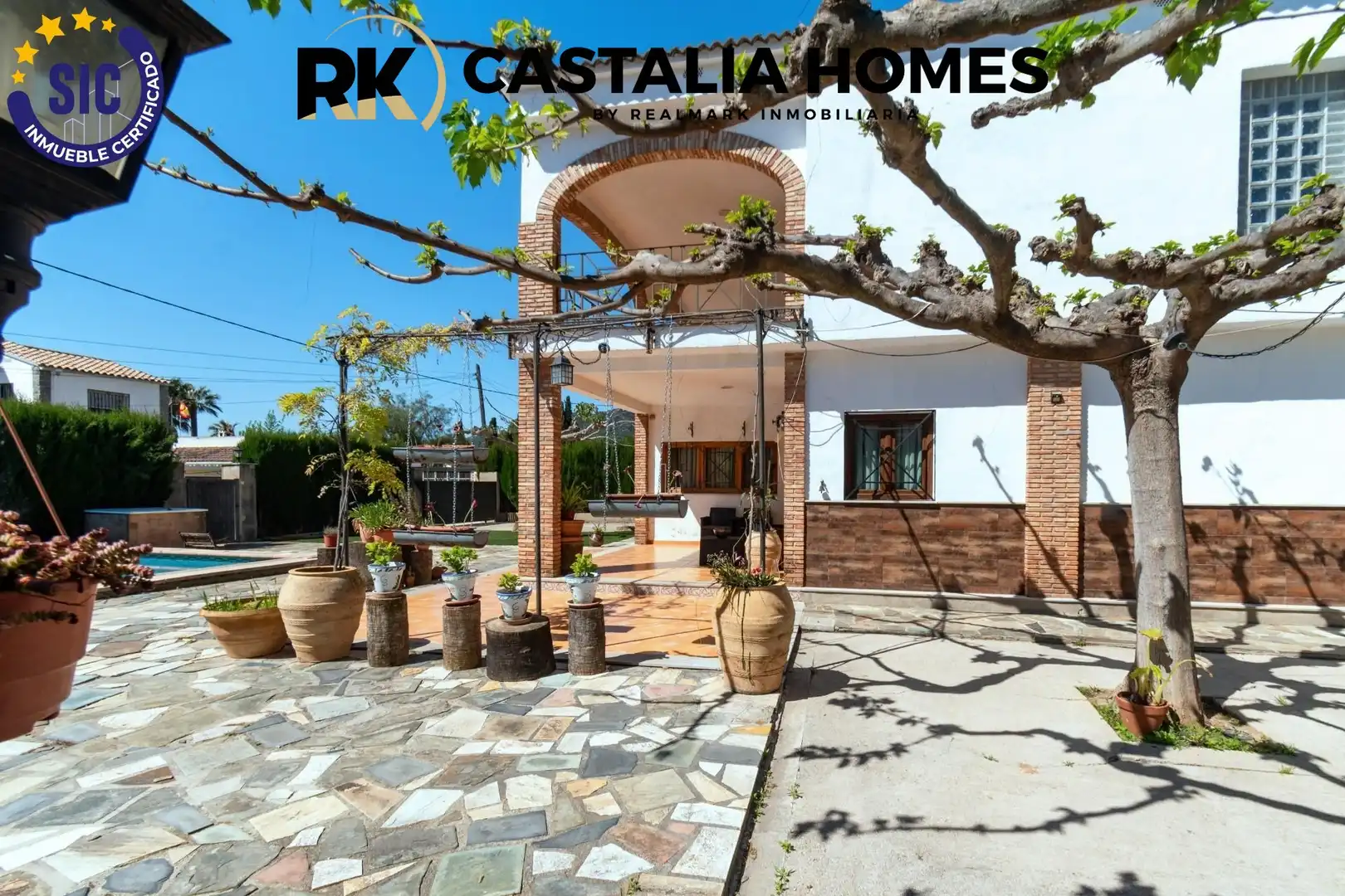 Vista exterior de Casa o xalet en venda en Borriol amb Calefacció, Jardí privat i Piscina