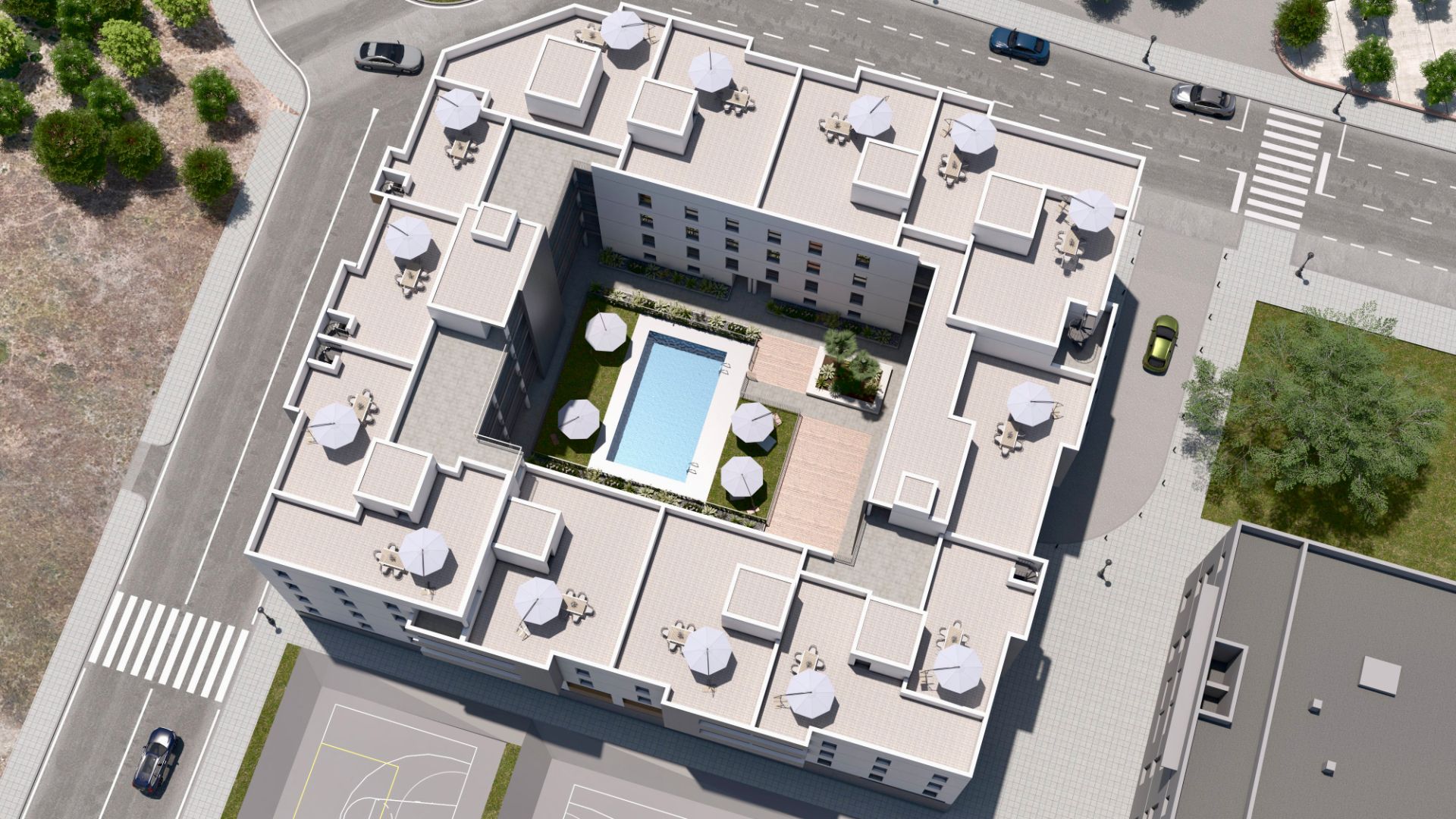 Exterior view of Flat for sale in Los Barrios  with Private garden, Terrace and Community pool