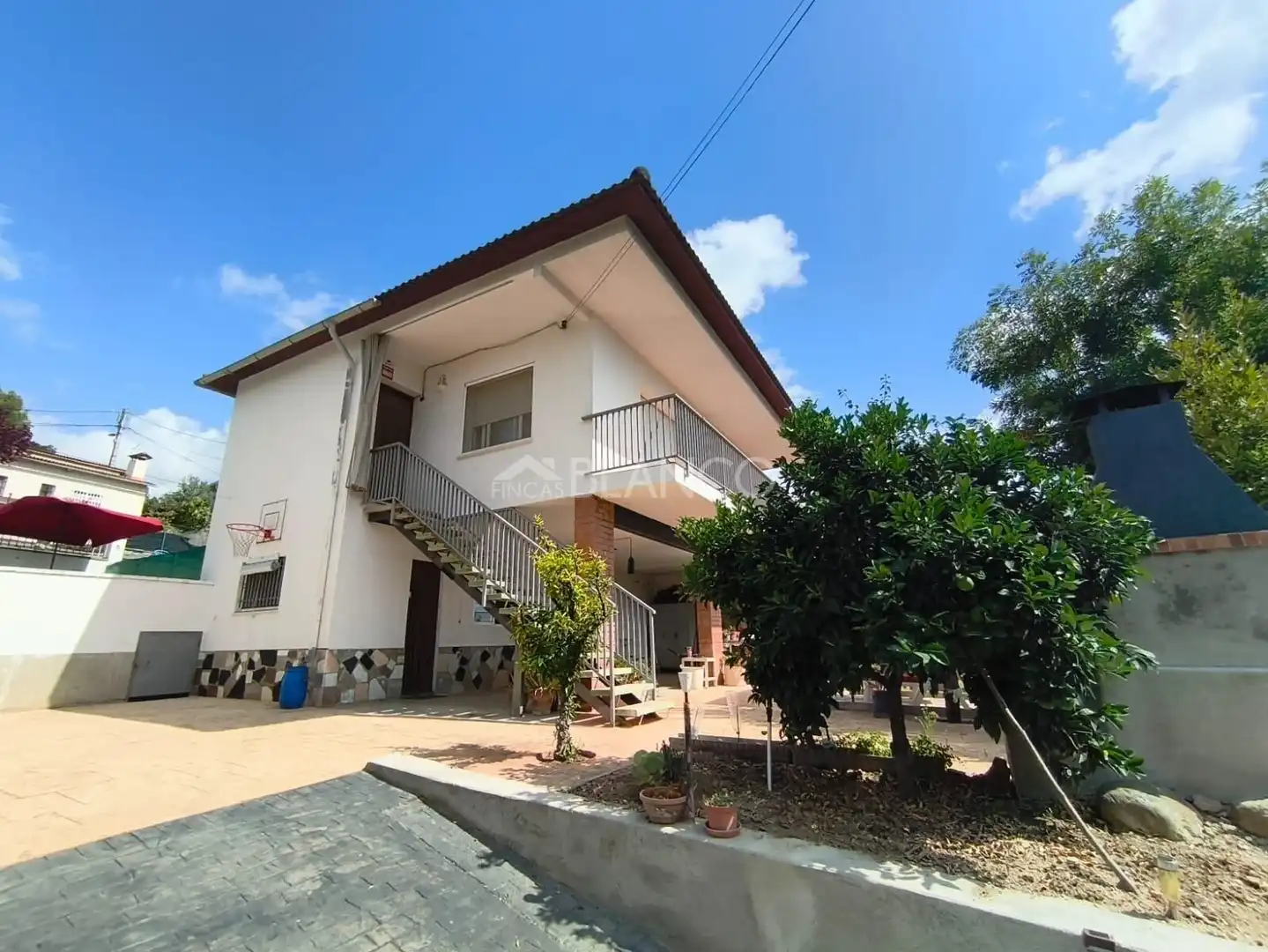 Vista exterior de Casa o chalet en venta en Masquefa con Jardín privado, Terraza y Piscina