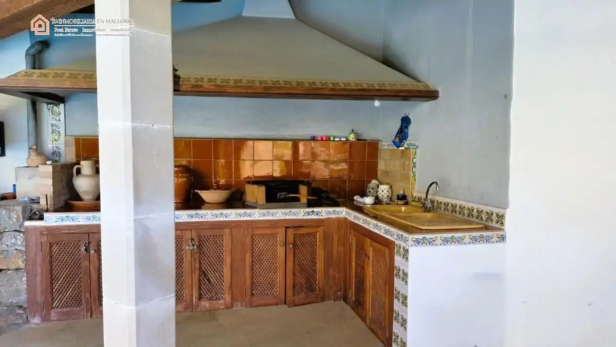 Cuina de Finca rústica en venda en Sóller amb Aire condicionat, Calefacció i Jardí privat