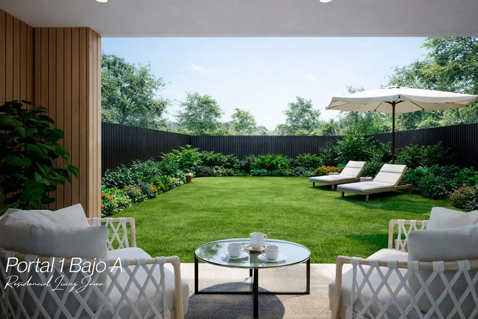 Terrasse von Dachboden zum Verkauf in Jávea / Xàbia mit Klimaanlage, Heizung und Privatgarten