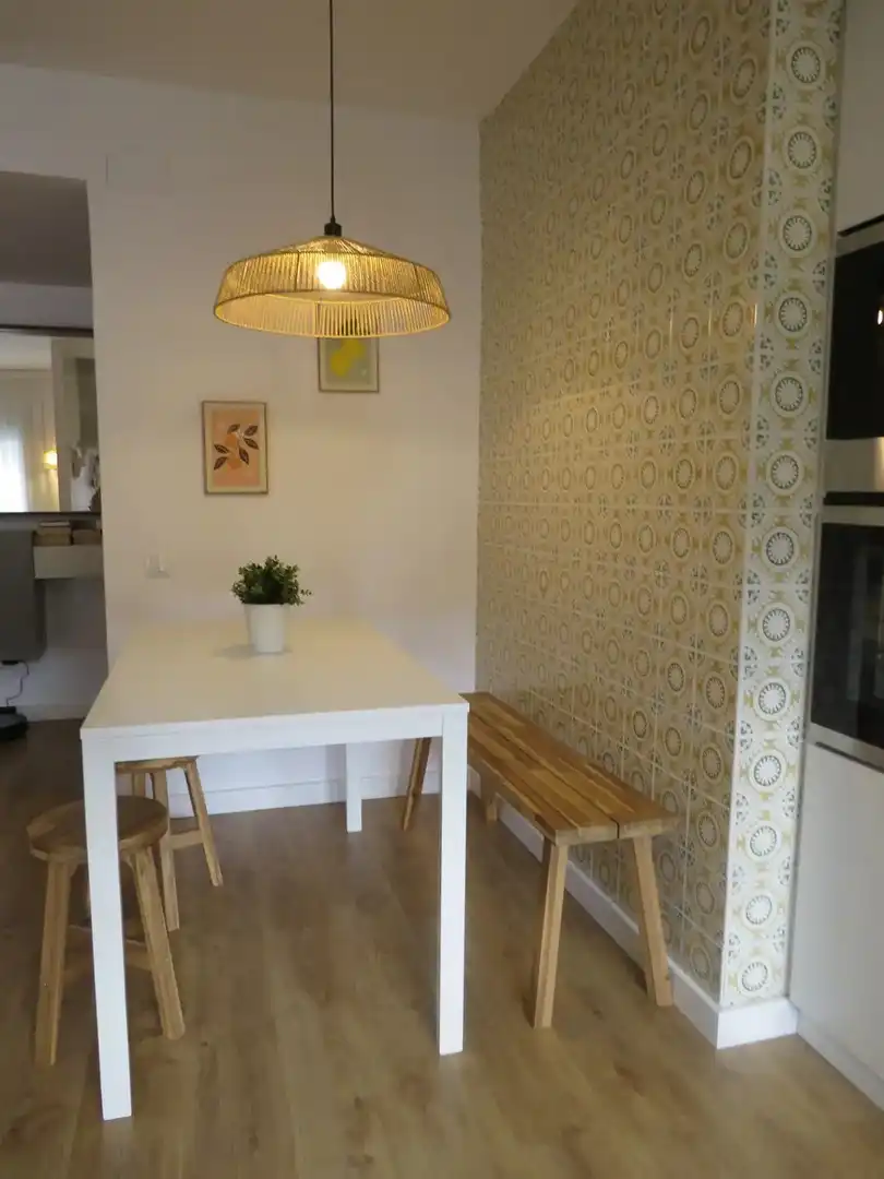 Esszimmer von Wohnung zur Miete in Sant Andreu de Llavaneres mit Klimaanlage, Heizung und Parkett