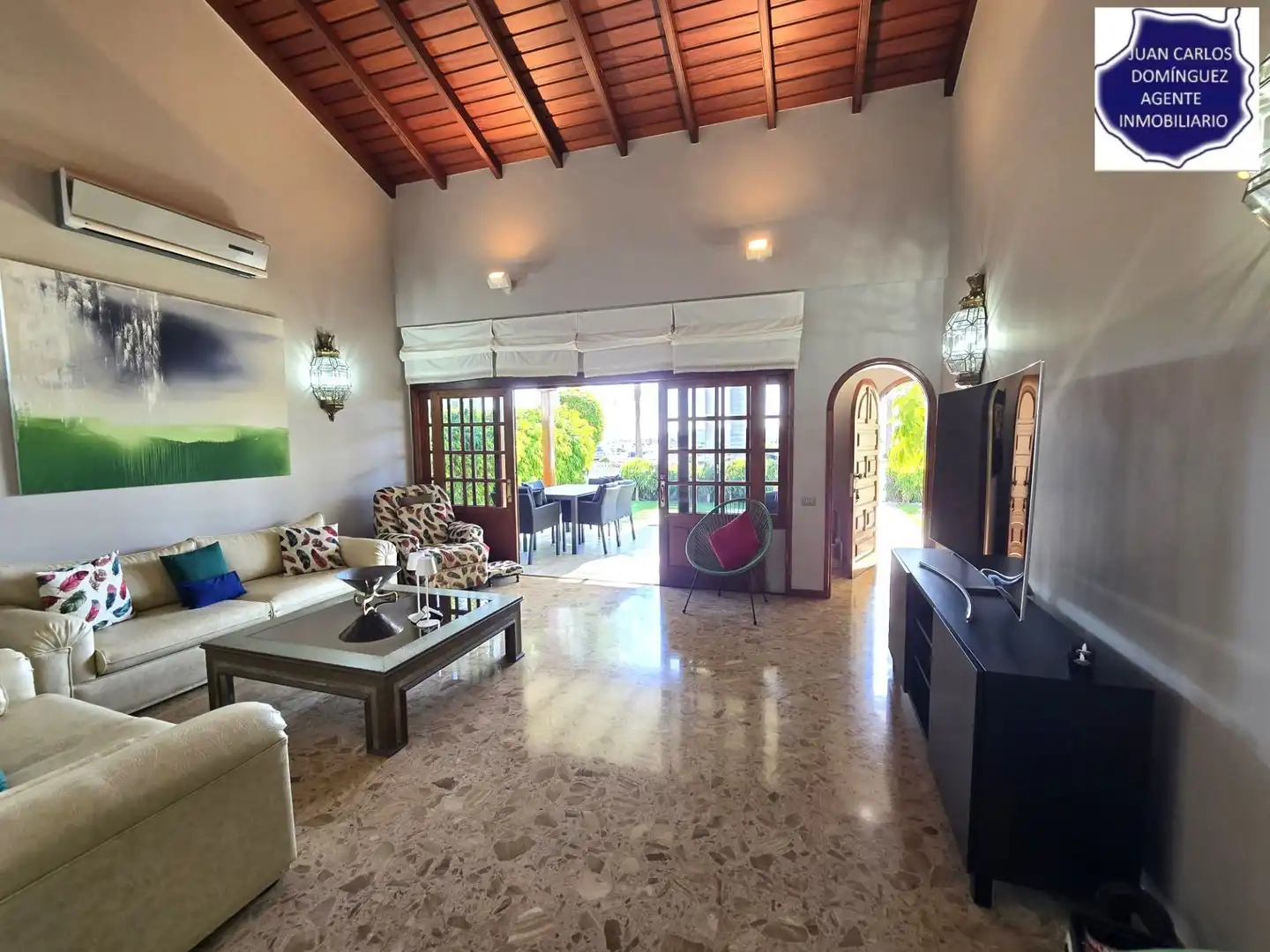 Sala de estar de Casa o chalet de alquiler en San Bartolomé de Tirajana con Aire acondicionado, Jardín privado y Terraza