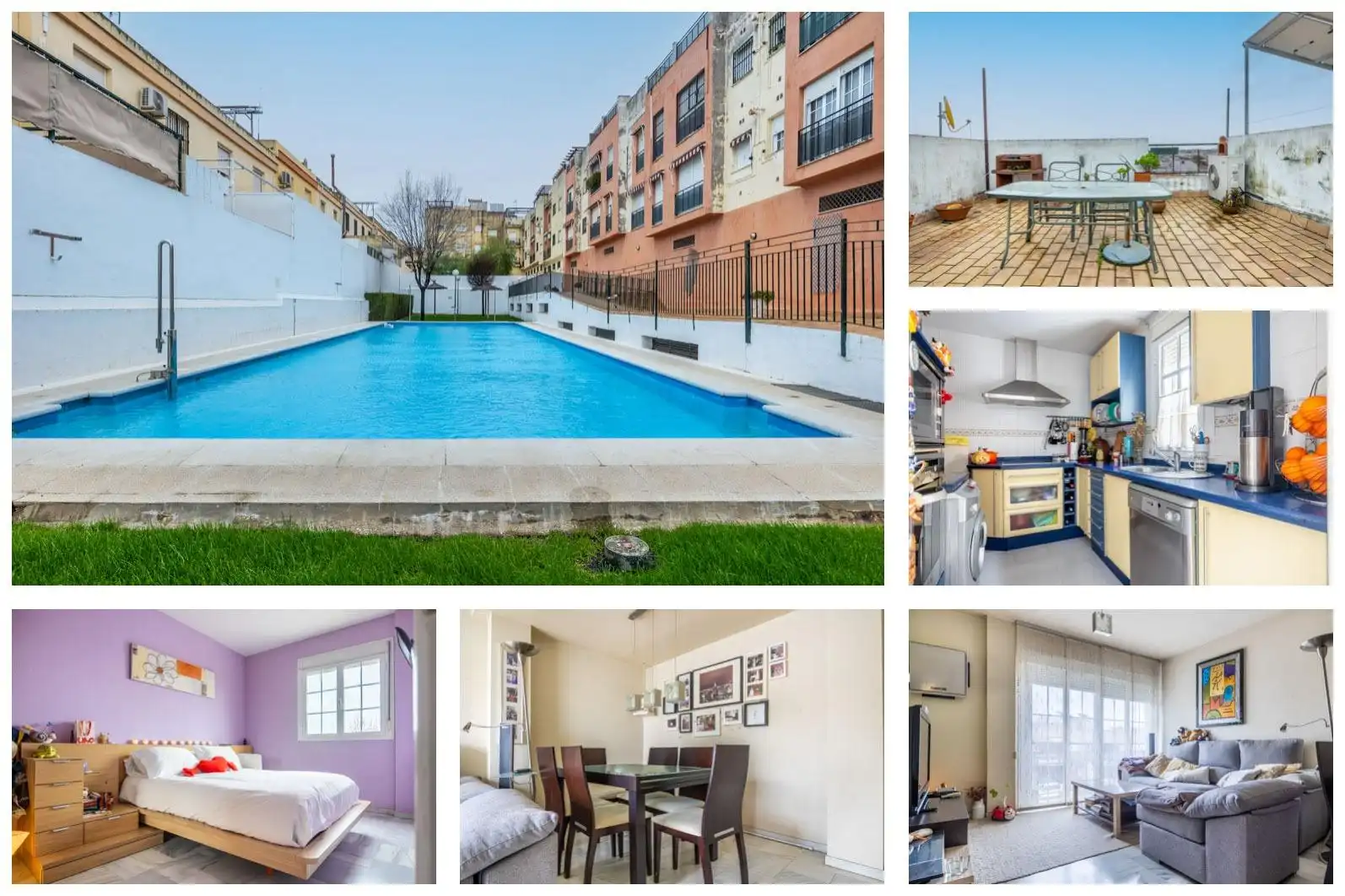 Exterior view of Duplexes for sale in Dos Hermanas  with Air Conditioner, Terrace and Community pool