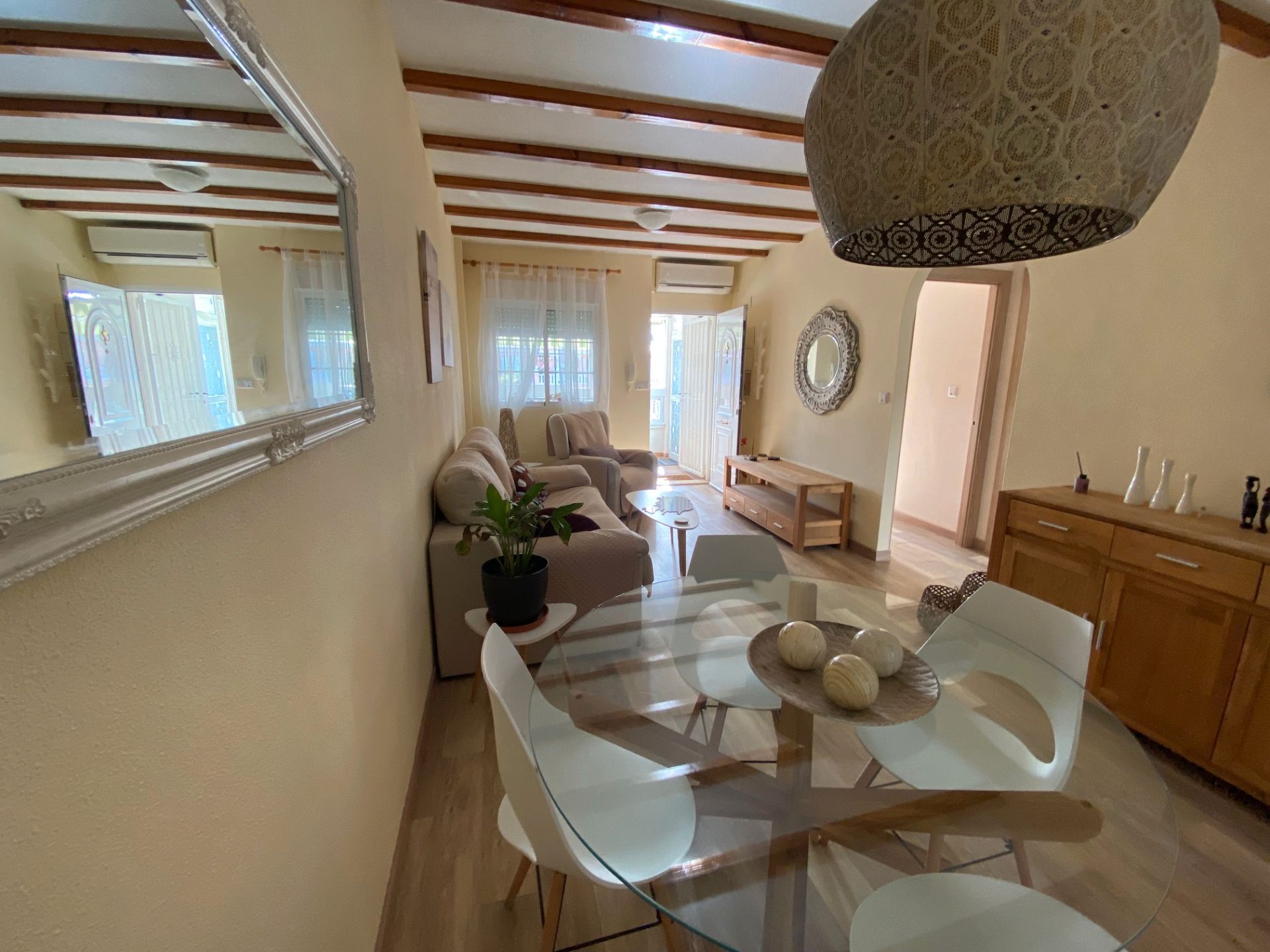 Sala d'estar de Casa adosada de lloguer en Santa Pola amb Aire condicionat, Calefacció i Parquet