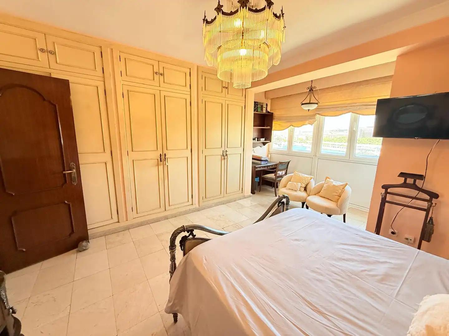 Schlafzimmer von Wohnung zur Miete in Málaga mit Klimaanlage, Terrasse und Möbliert