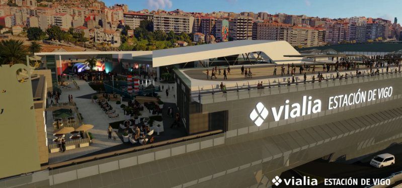 Vista exterior de Estudi de lloguer en Vigo  amb Calefacció, Parquet i Moblat