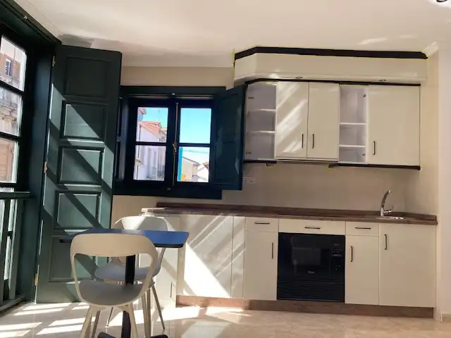 Kitchen of Study for rent in Ourense Capital   with Heating, Furnished and Oven
