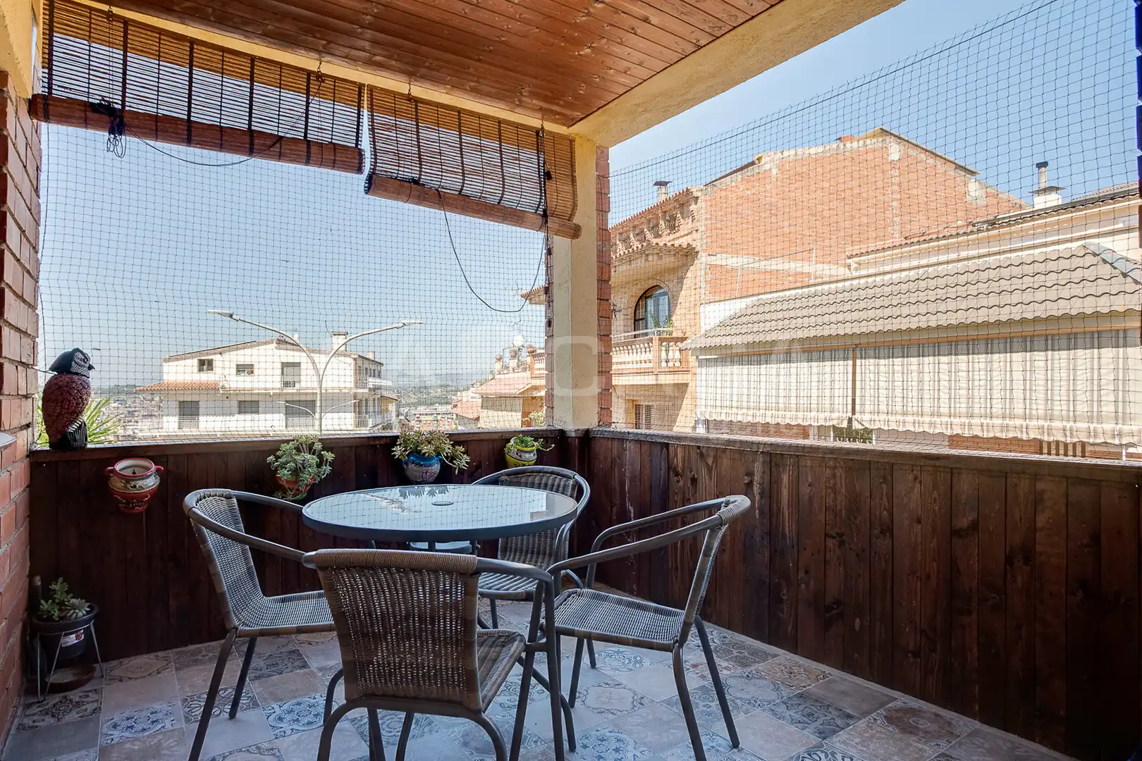Terrasse von Einfamilien-Reihenhaus zum Verkauf in Les Franqueses del Vallès mit Klimaanlage, Heizung und Parkett