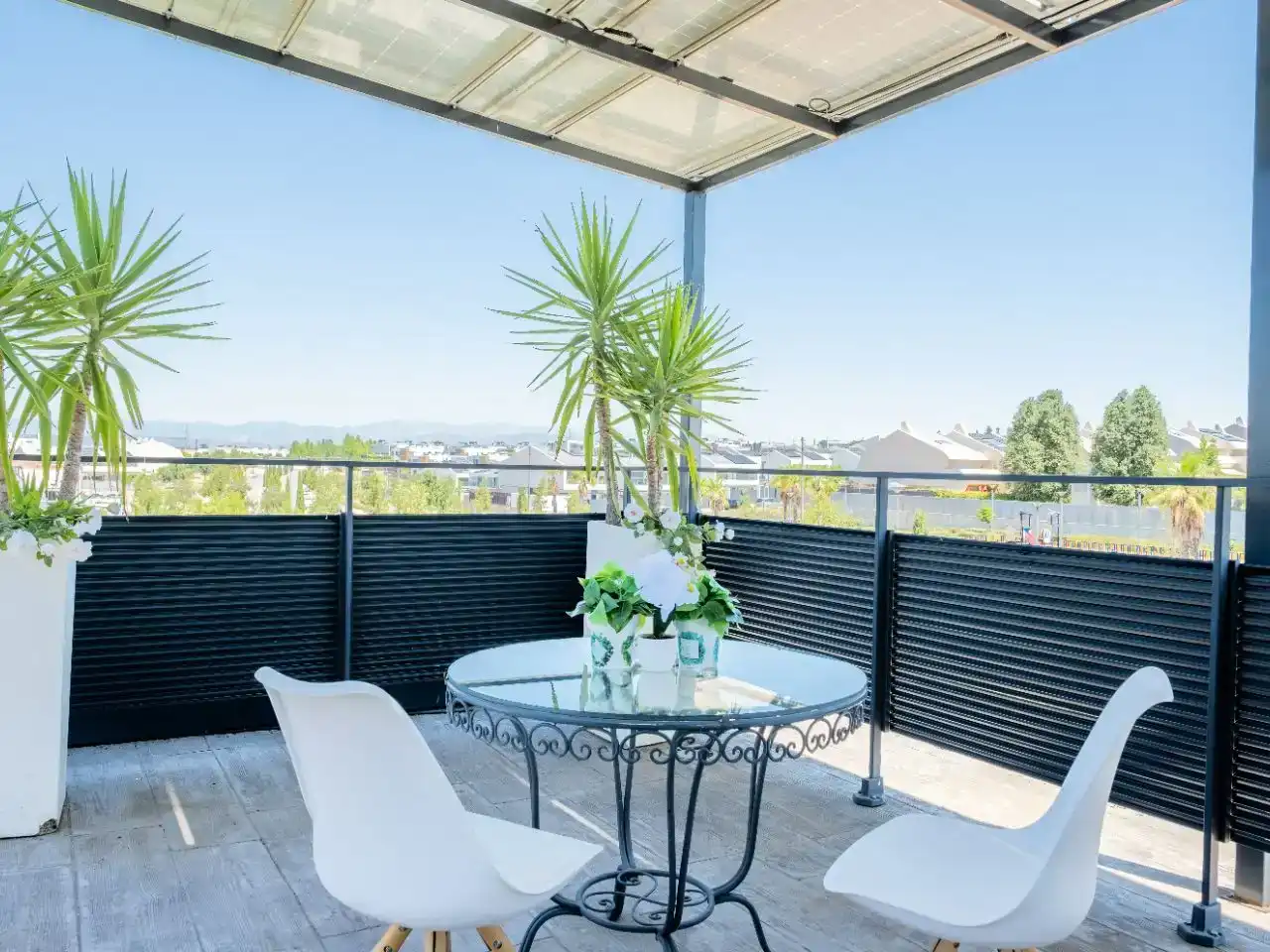 Terrace of Flat for sale in Boadilla del Monte  with Air Conditioner, Private garden and Parquet flooring