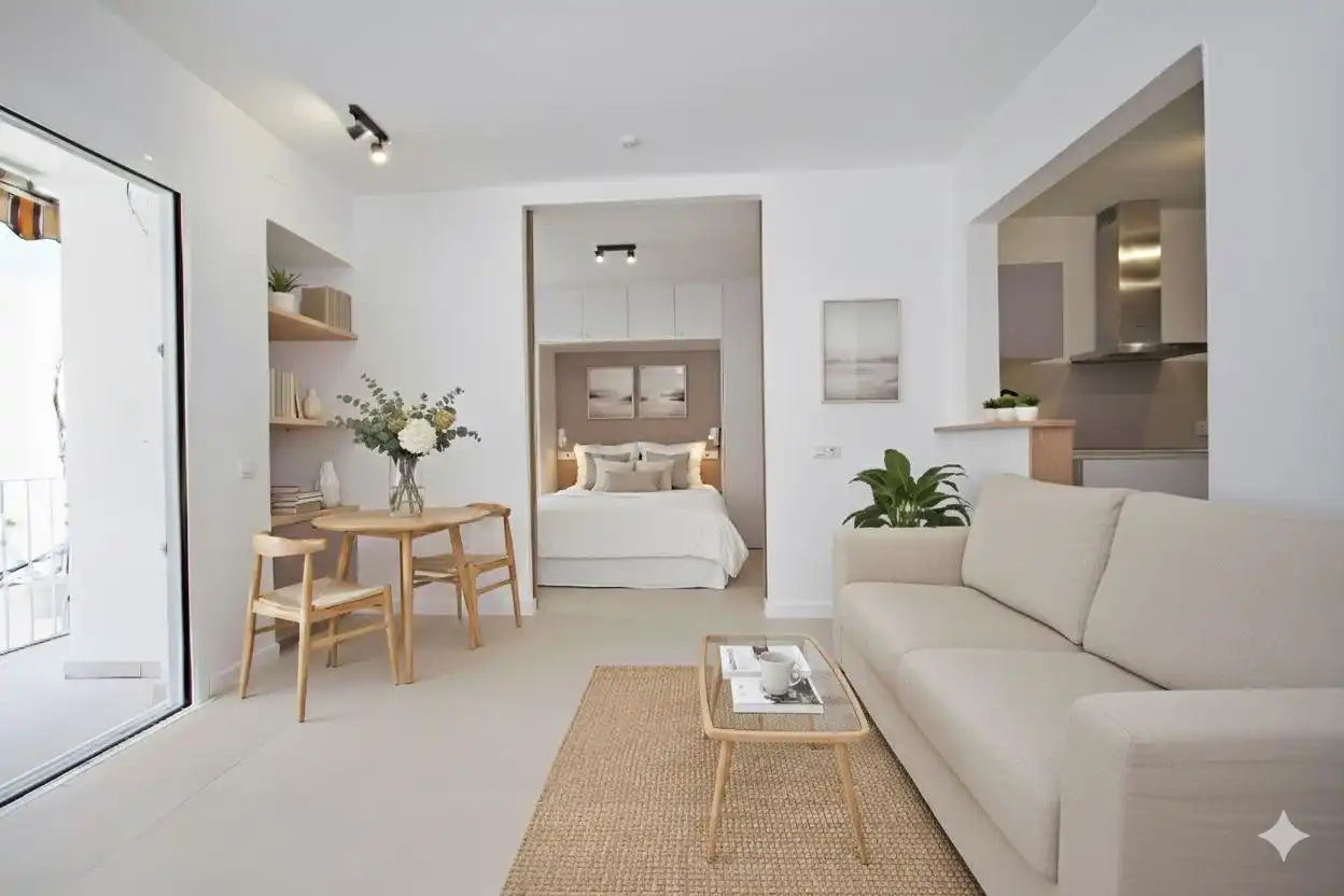Wohnzimmer von Wohnung zum Verkauf in Sitges mit Klimaanlage, Terrasse und Alarm