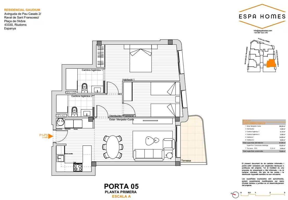Piso en venta en PAU CASALS, Riudoms