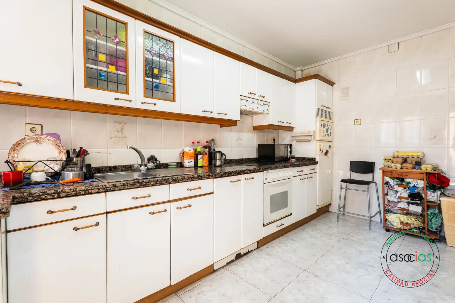 Küche von Dachboden zum Verkauf in Gijón  mit Heizung, Parkett und Terrasse