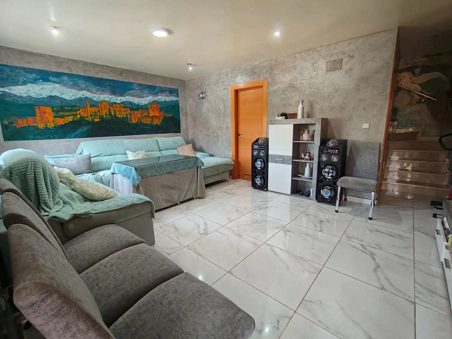 Sala de estar de Casa adosada en venta en Alhendín con Aire acondicionado, Amueblado y Balcón