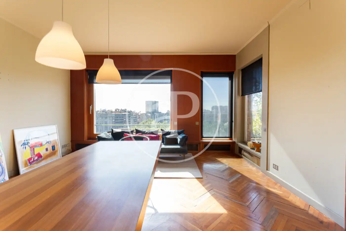 Esszimmer von Dachboden zur Miete in Barcelona mit Klimaanlage, Heizung und Terrasse