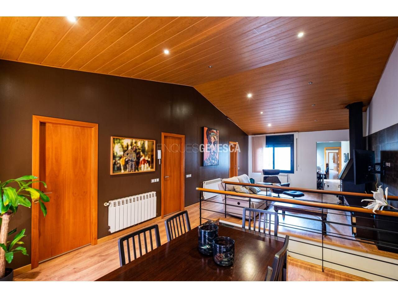 Living room of Flat for sale in Matadepera  with Heating, Parquet flooring and Terrace