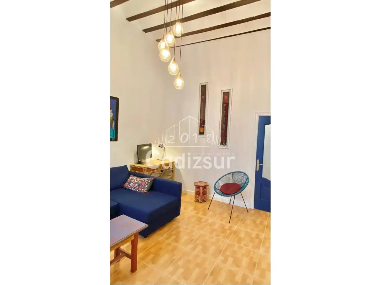 Sala de estar de Piso de alquiler en Cádiz con Amueblado