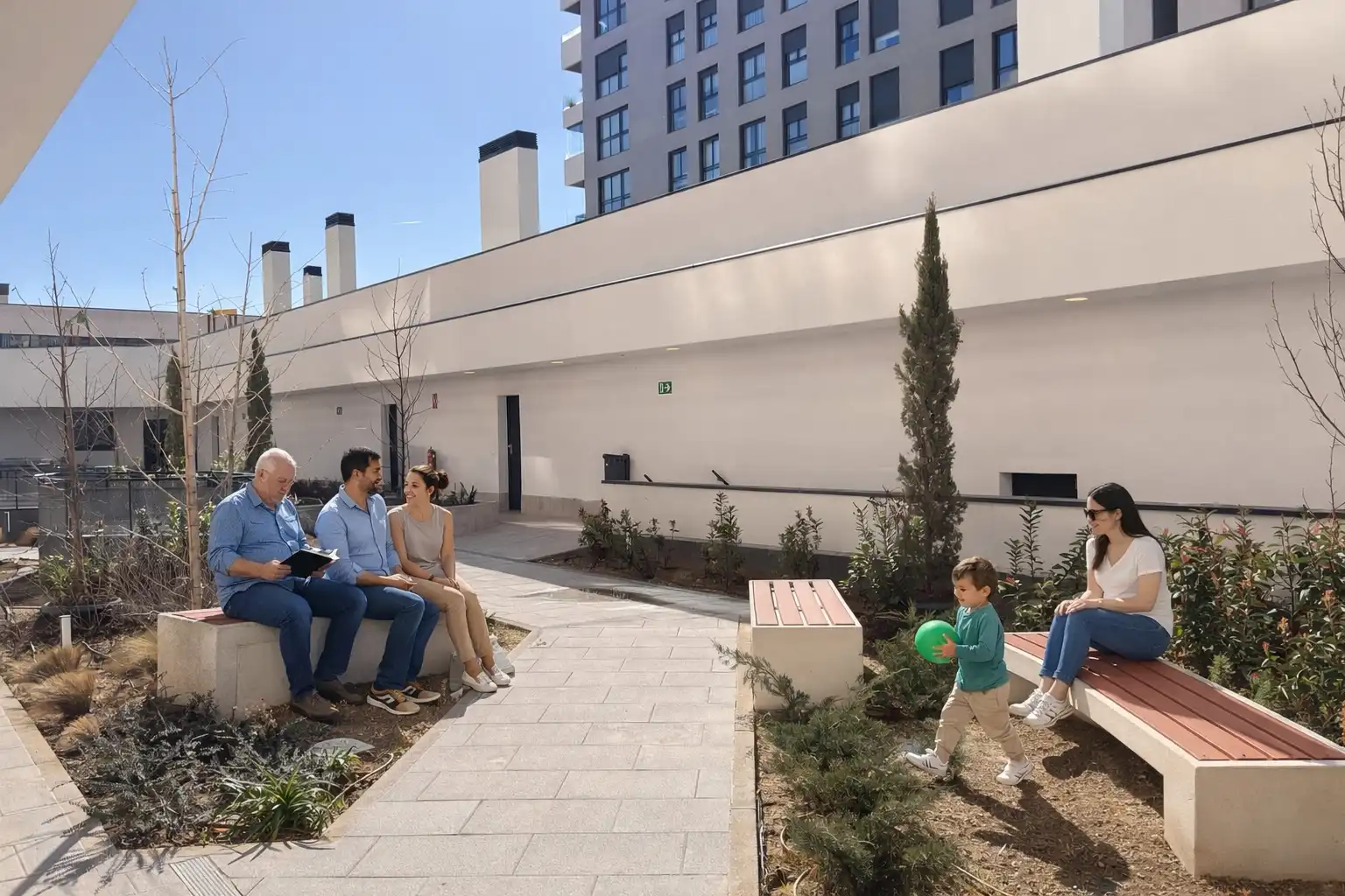 Terrasse von Wohnungen zur Miete in Tres Cantos mit Klimaanlage, Heizung und Terrasse