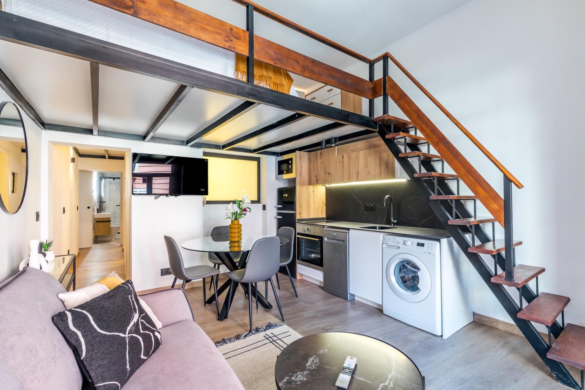 Cocina de Apartamento en venta en  Madrid Capital con Aire acondicionado, Calefacción y Amueblado