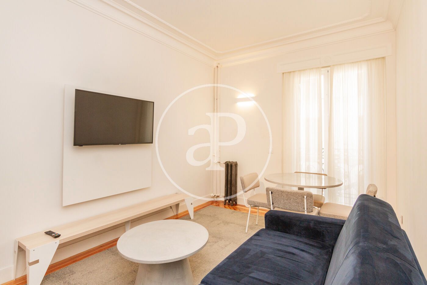 Living room of Flat to rent in  Madrid Capital  with Air Conditioner, Heating and Furnished