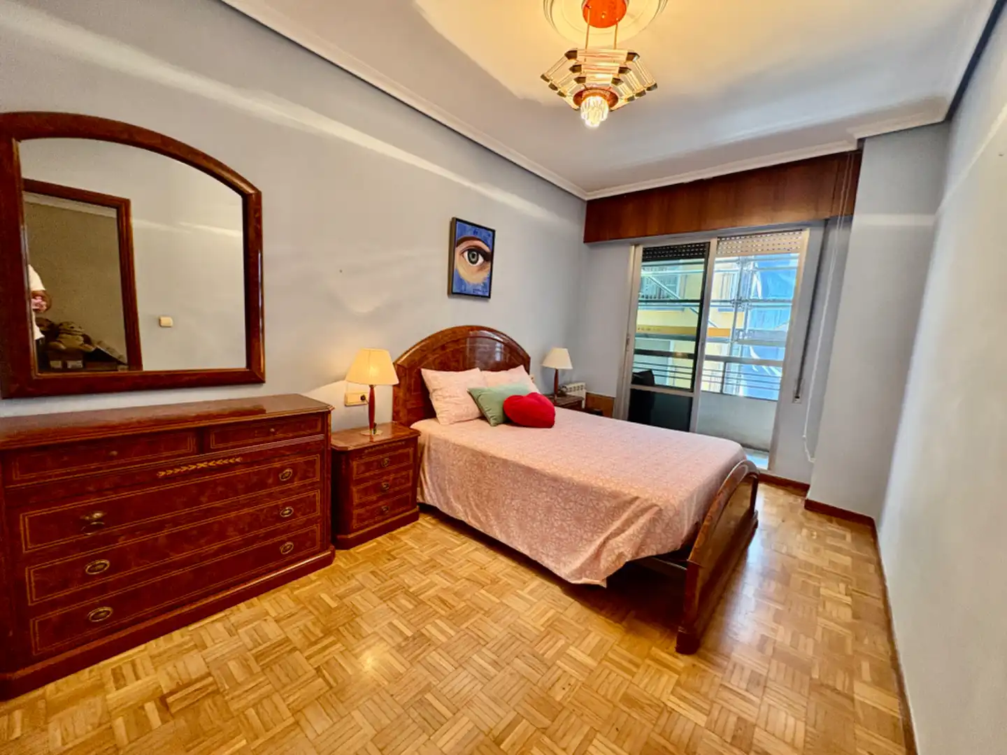 Schlafzimmer von Wohnung zum Verkauf in Valladolid mit Heizung, Parkett und Terrasse