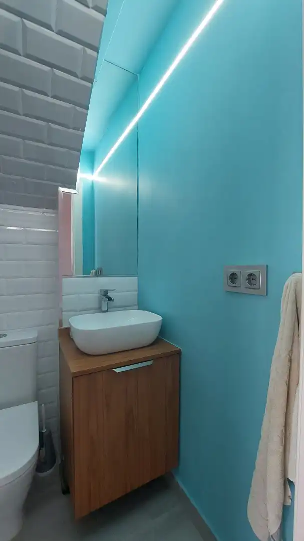 Baño de Dúplex de alquiler en La Manga del Mar Menor con Aire acondicionado, Terraza y Amueblado