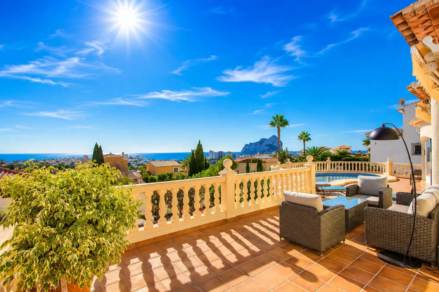 Terrassa de Casa o xalet en venda en Calpe / Calp amb Aire condicionat, Calefacció i Jardí privat