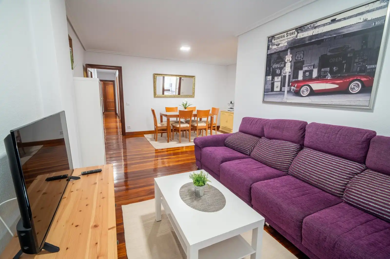 Wohnzimmer von Wohnung zur Miete in Santander mit Heizung, Möbliert und Ofen