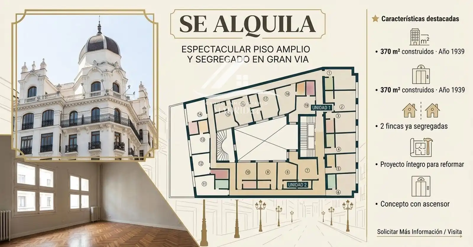 Office space with lift to rent in Calle Gran Vía
