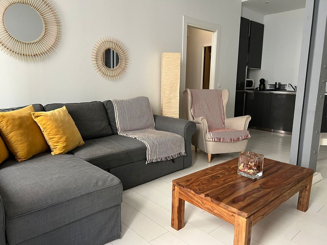 Wohnzimmer von Wohnung zur Miete in  Madrid Capital mit Heizung und Terrasse