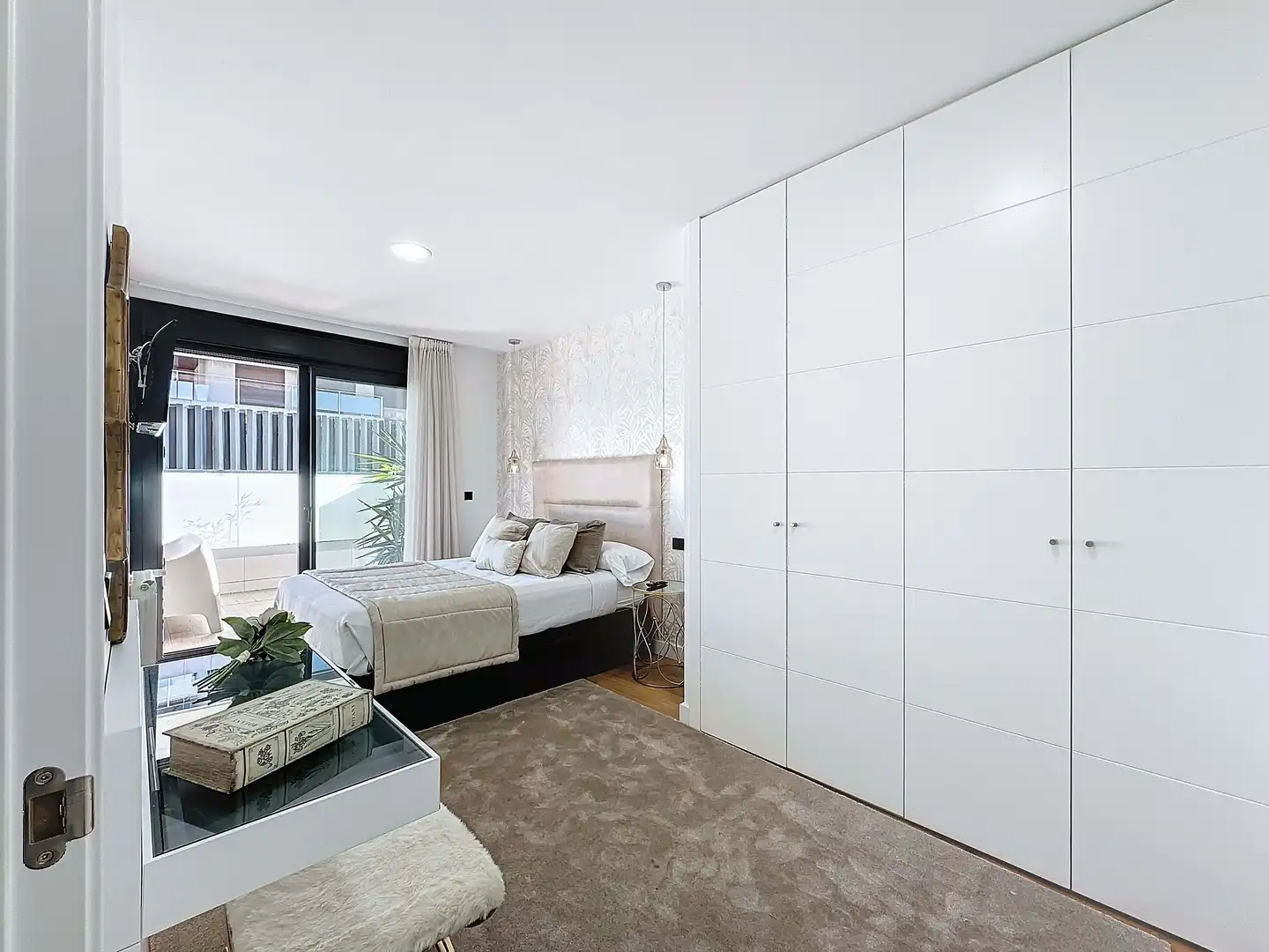 Schlafzimmer von Wohnung zum Verkauf in Sanxenxo mit Heizung, Terrasse und Schwimmbad
