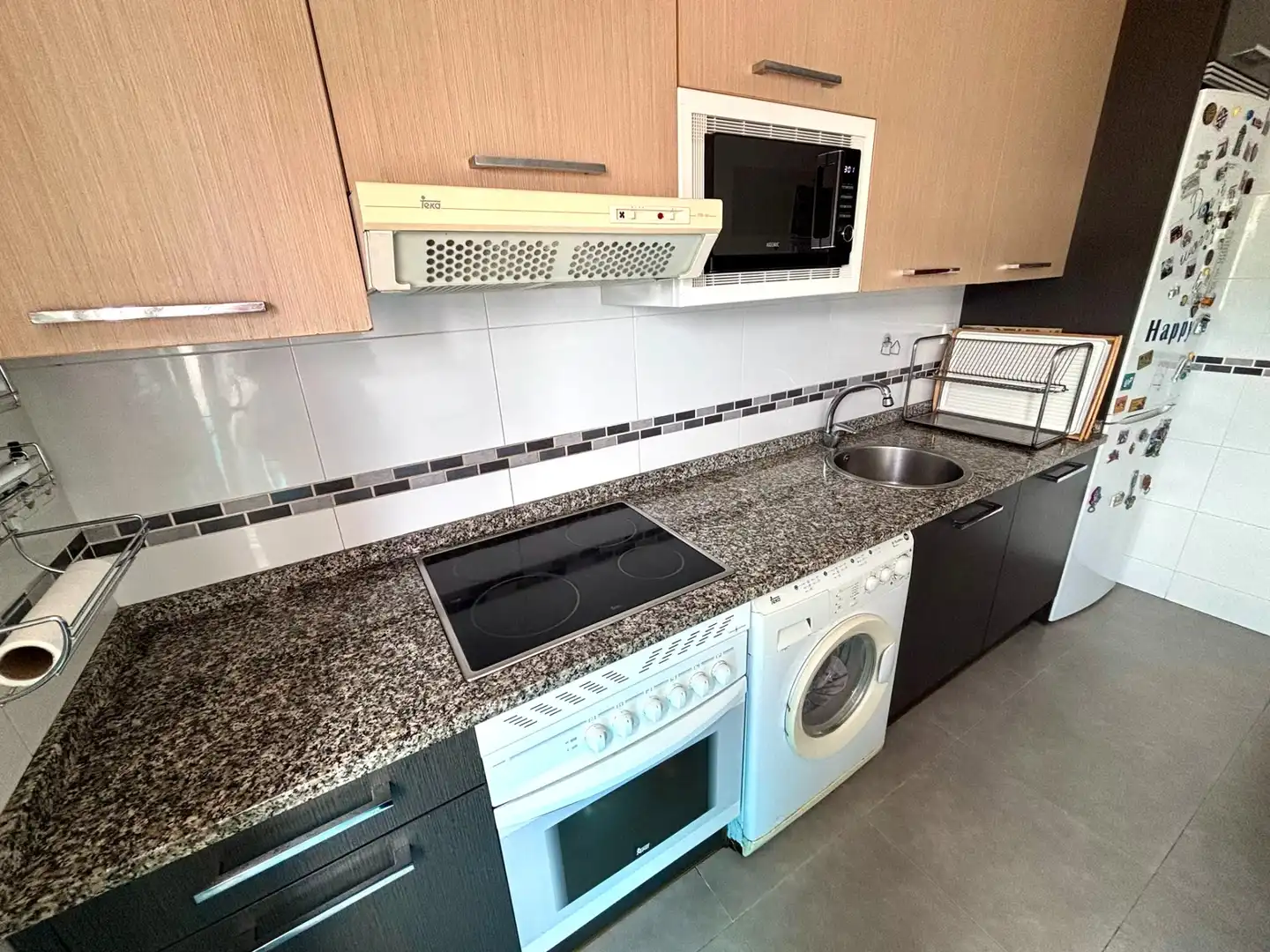 Kitchen of Flat for sale in Gijón   with Heating, Private garden and Parquet flooring