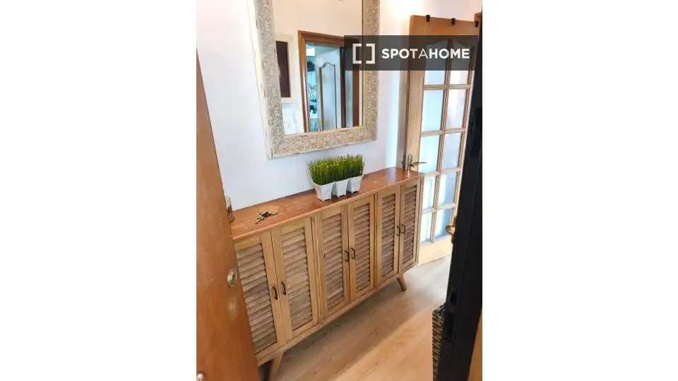 Habitación de Piso de alquiler en Sabadell con Aire acondicionado, Calefacción y Amueblado
