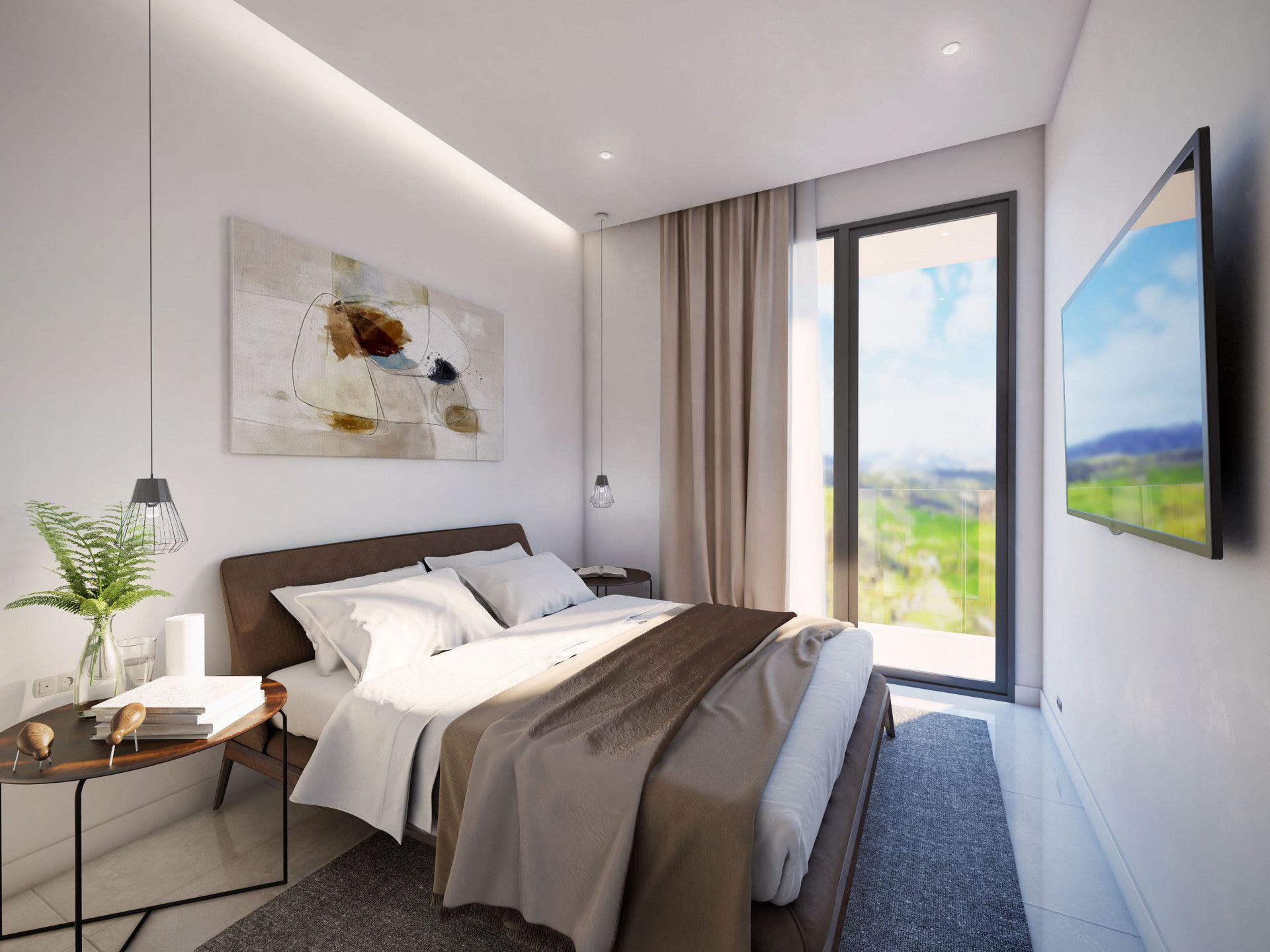 Dormitori de Apartament en venda en Marbella amb Aire condicionat, Terrassa i Piscina