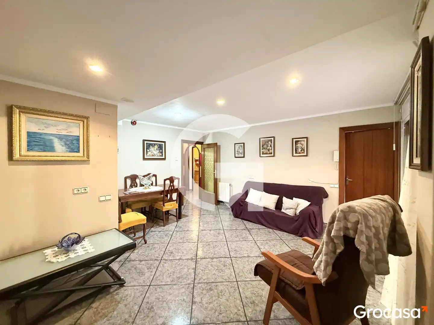 Sala d'estar de Pis en venda en Barcelona amb Calefacció, Jardí privat i Terrassa