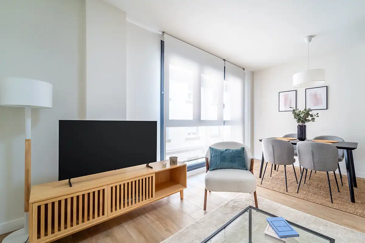Wohnzimmer von Wohnung zur Miete in Madrid mit Klimaanlage, Heizung und Abstellraum