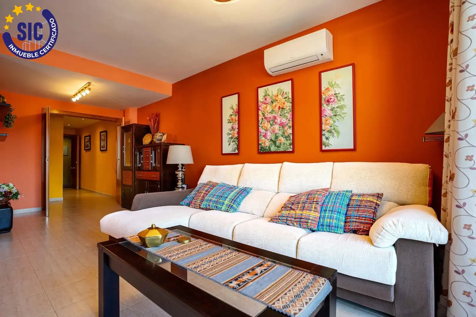 Living room of Attic for sale in Oropesa del Mar / Orpesa  with Air Conditioner, Terrace and Furnished
