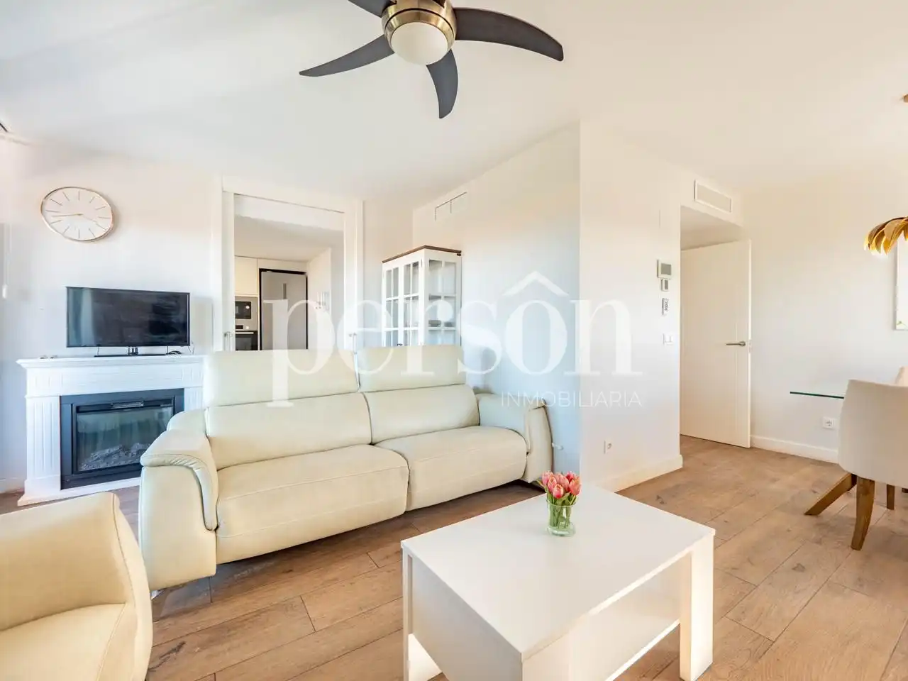 Wohnzimmer von Wohnung zum Verkauf in Valencia mit Klimaanlage, Terrasse und Schwimmbad
