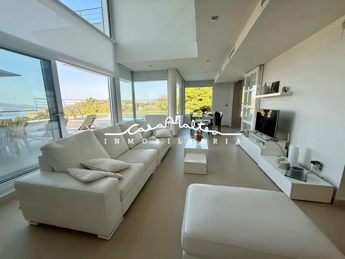 Sala d'estar de Casa o xalet de lloguer en Altea amb Aire condicionat, Calefacció i Jardí privat