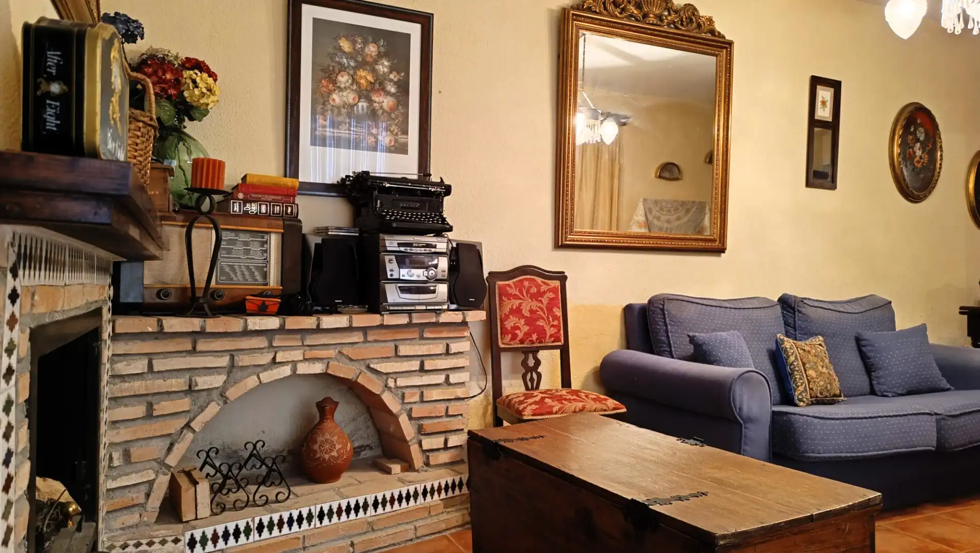 Sala de estar de Casa adosada en venta en Mancha Real con Jardín privado, Terraza y Piscina