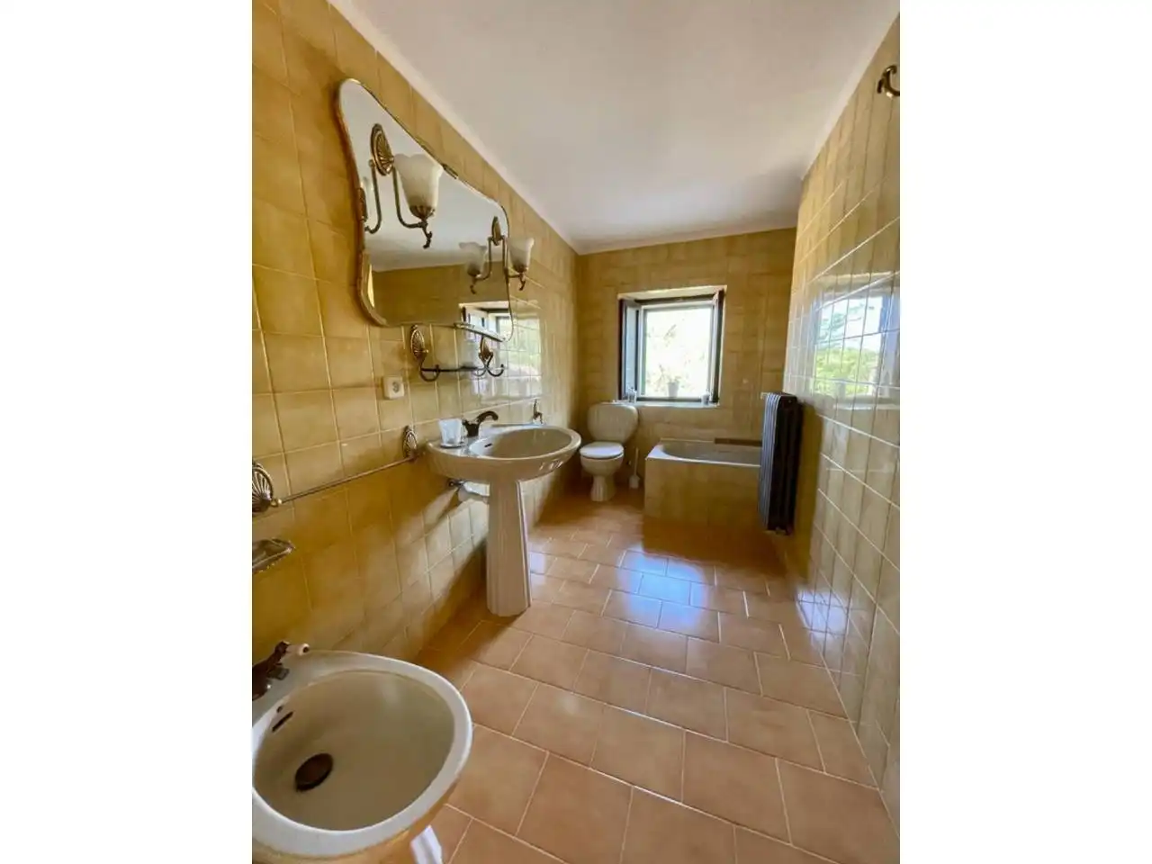 Badezimmer von Country house zur Miete in Pollença mit Klimaanlage, Heizung und Privatgarten