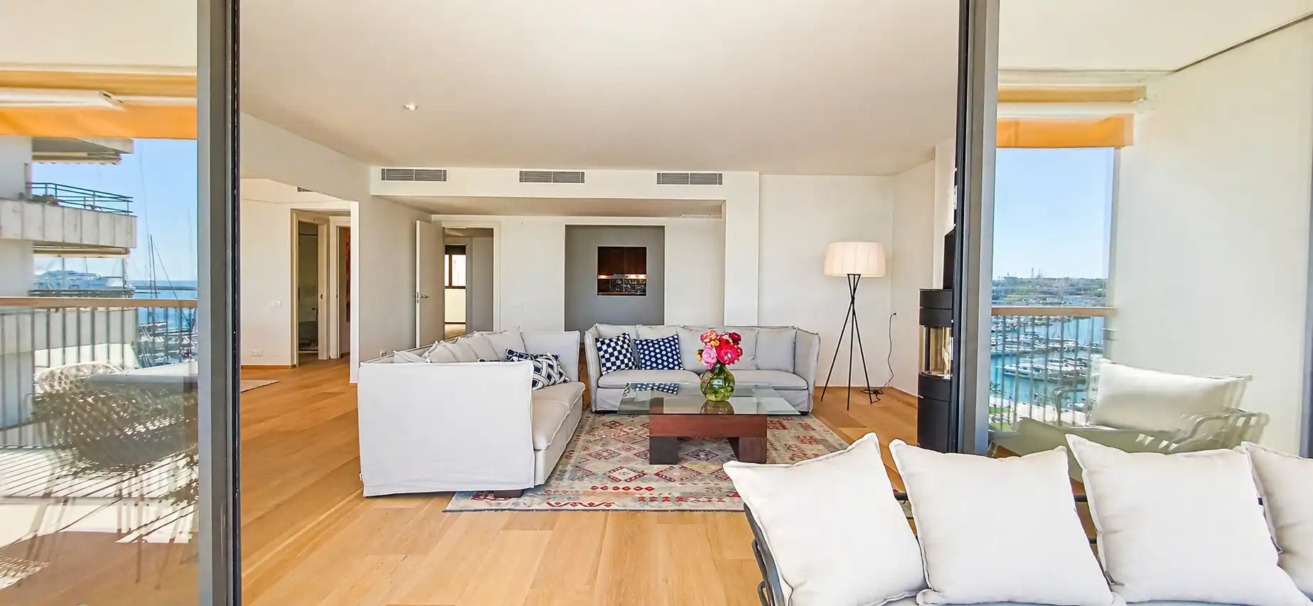 Sala de estar de Piso en venta en  Palma de Mallorca con Aire acondicionado, Parquet y Terraza