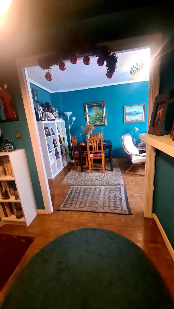 Living room of Flat for sale in Gijón   with Heating, Parquet flooring and Storage room